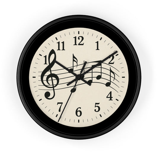 MELODY IN TIME |  Musical Notes Wall Clock | Perfect for Music Lovers, Home Decor, Gifts, Music Teaching, Relaxation |  A timeless way to keep the beat in style.