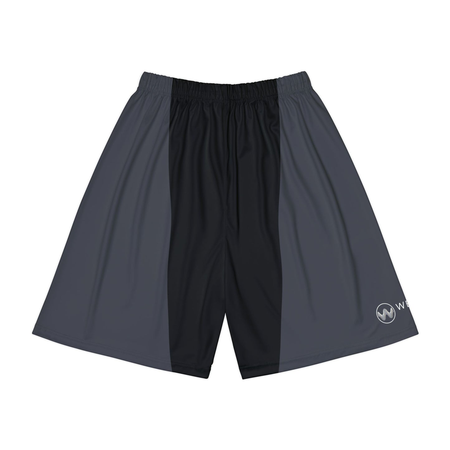 HEADPHONE SKULL Men’s Athletic Shorts — Black & Charcoal Performance Gym Shorts - Upgrade your activewear with music-inspired style — grab your WEARSOUNDS sport shorts today.