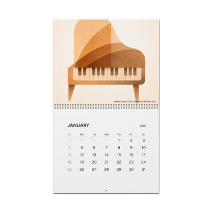 RESONANT FORMS:  Instrument Through the Year - 2026 - Musical Instruments Wall Calendar