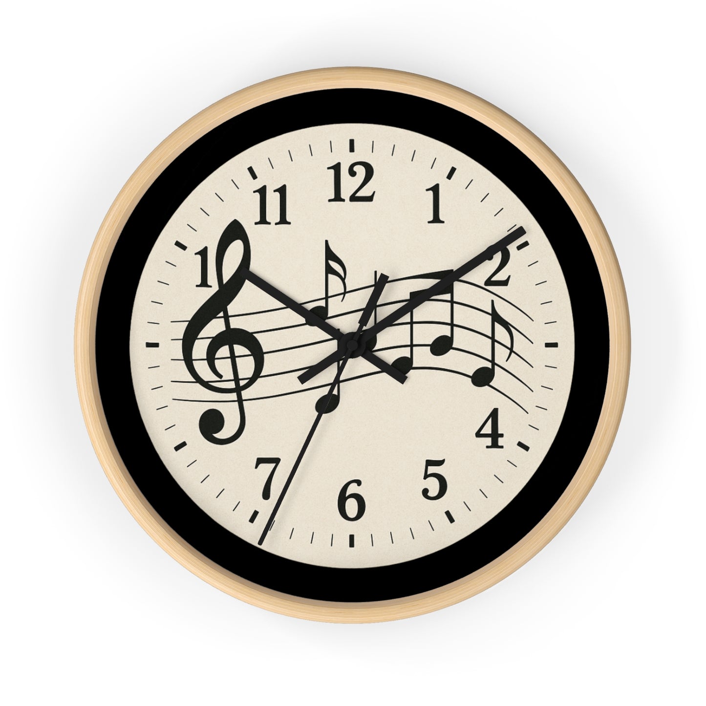 MELODY IN TIME |  Musical Notes Wall Clock | Perfect for Music Lovers, Home Decor, Gifts, Music Teaching, Relaxation |  A timeless way to keep the beat in style.