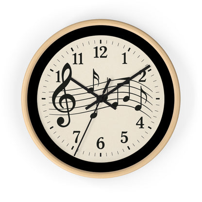 MELODY IN TIME |  Musical Notes Wall Clock | Perfect for Music Lovers, Home Decor, Gifts, Music Teaching, Relaxation |  A timeless way to keep the beat in style.