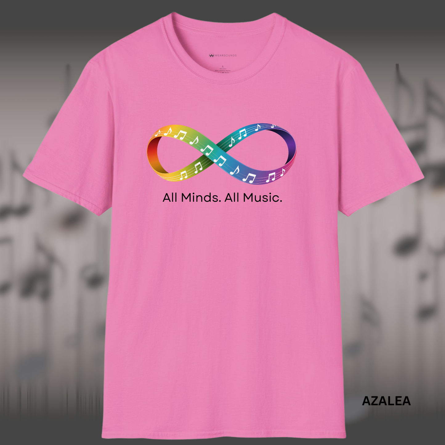 ALL MINDS. ALL MUSIC. | T-SHIRT - 7 colors - 9 sizes |  Autism Acceptance Edition;  Neurodiversity in Every Note. - A Meaningful Gift For Parents and family members supporting autistic loved ones...