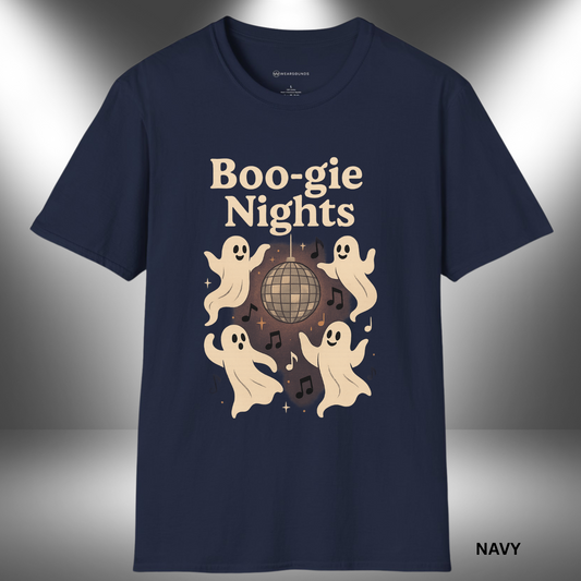 BOO-GIE NIGHTS - HAUNTED DISCO CREW        | T-SHIRT - 3 colors - 9 sizes  |  👻✨ Time to haunt the dance floor!