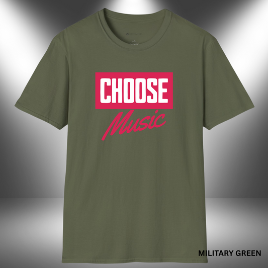 CHOOSE MUSIC        | T-SHIRT - 7 colors - 9 sizes  |  Gifts for music lovers, Musicians, music teachers, producers, and DJs