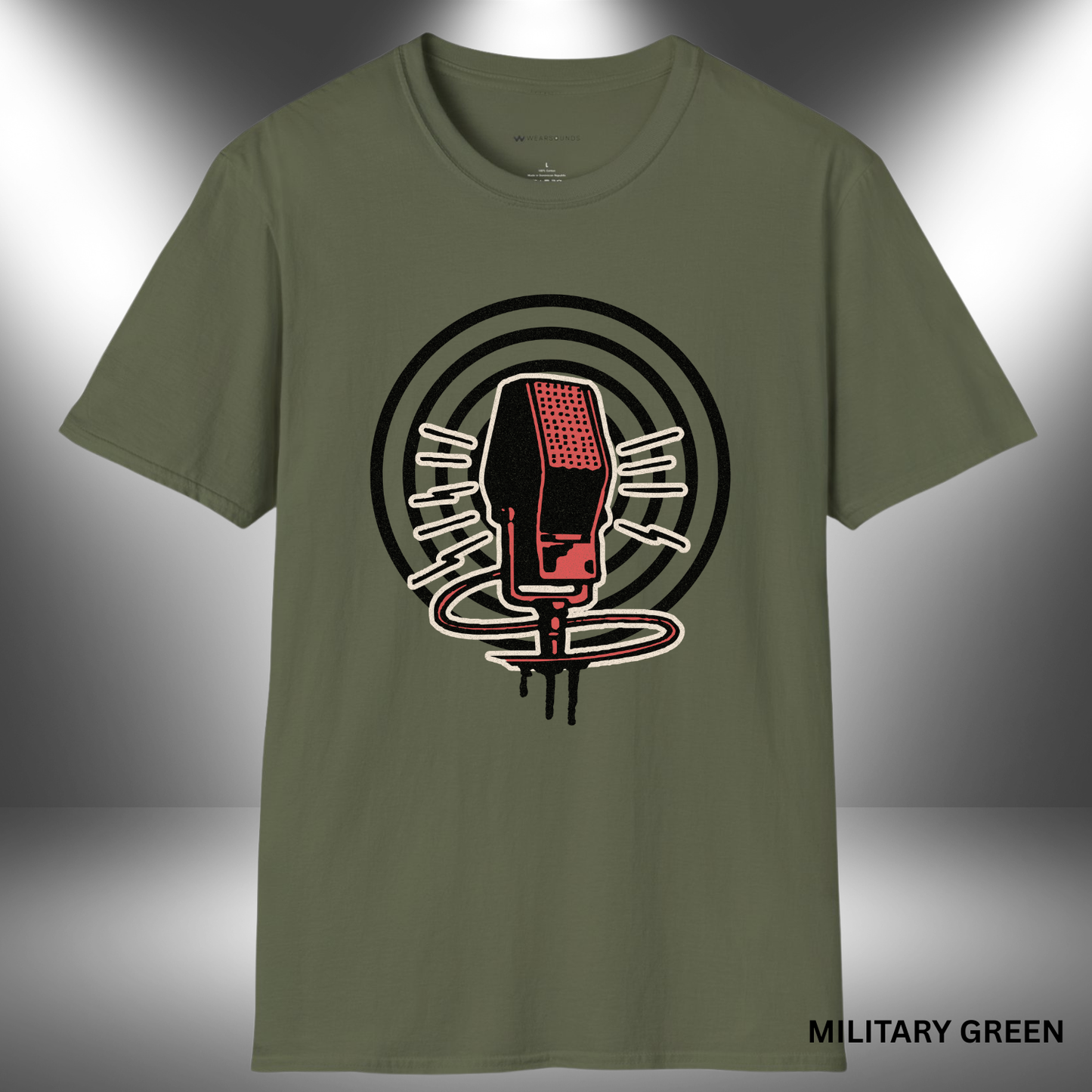 CLASSIC MIC    | T-SHIRT - 6 colors - 9 sizes  |  Retro Microphone Graphic Tee for Music Lovers