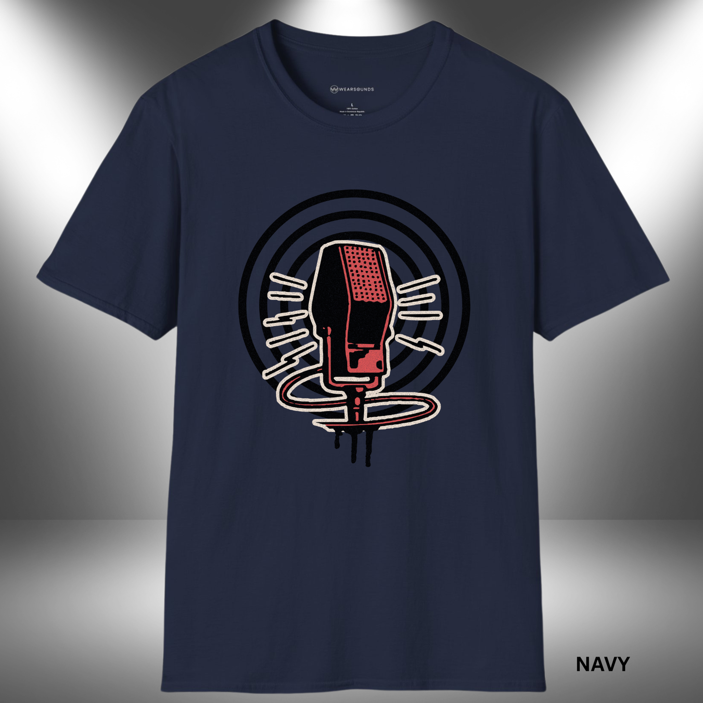 CLASSIC MIC    | T-SHIRT - 6 colors - 9 sizes  |  Retro Microphone Graphic Tee for Music Lovers