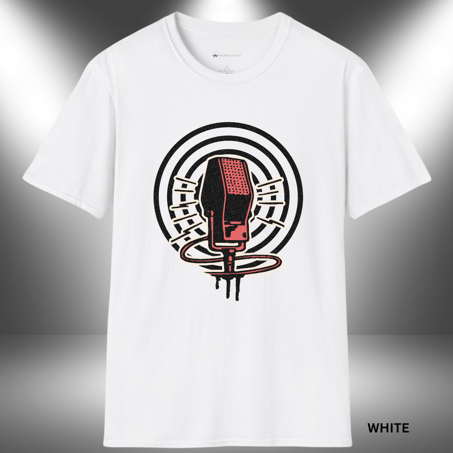 CLASSIC MIC    | T-SHIRT - 6 colors - 9 sizes  |  Retro Microphone Graphic Tee for Music Lovers
