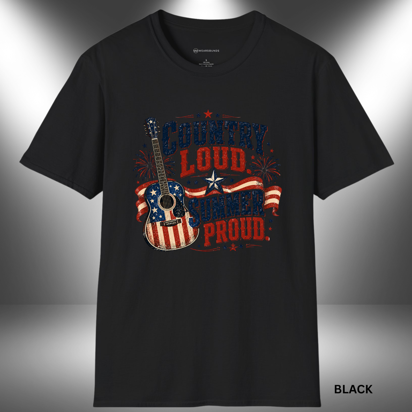 COUNTRY LOUD SUMMER PROUD     | T-SHIRT - 6 colors - 9 sizes  |  Patriotic Country Music Tee