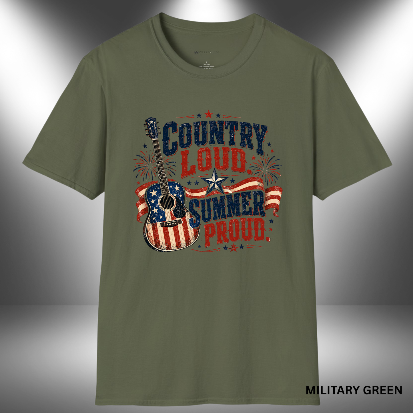 COUNTRY LOUD SUMMER PROUD     | T-SHIRT - 6 colors - 9 sizes  |  Patriotic Country Music Tee