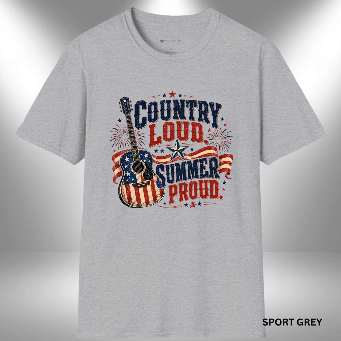 COUNTRY LOUD SUMMER PROUD     | T-SHIRT - 6 colors - 9 sizes  |  Patriotic Country Music Tee