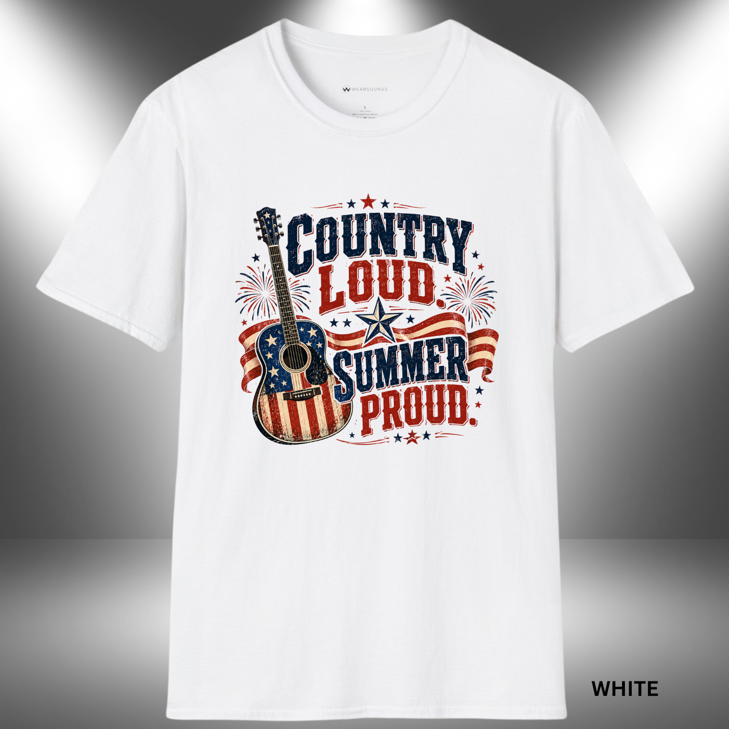 COUNTRY LOUD SUMMER PROUD     | T-SHIRT - 6 colors - 9 sizes  |  Patriotic Country Music Tee