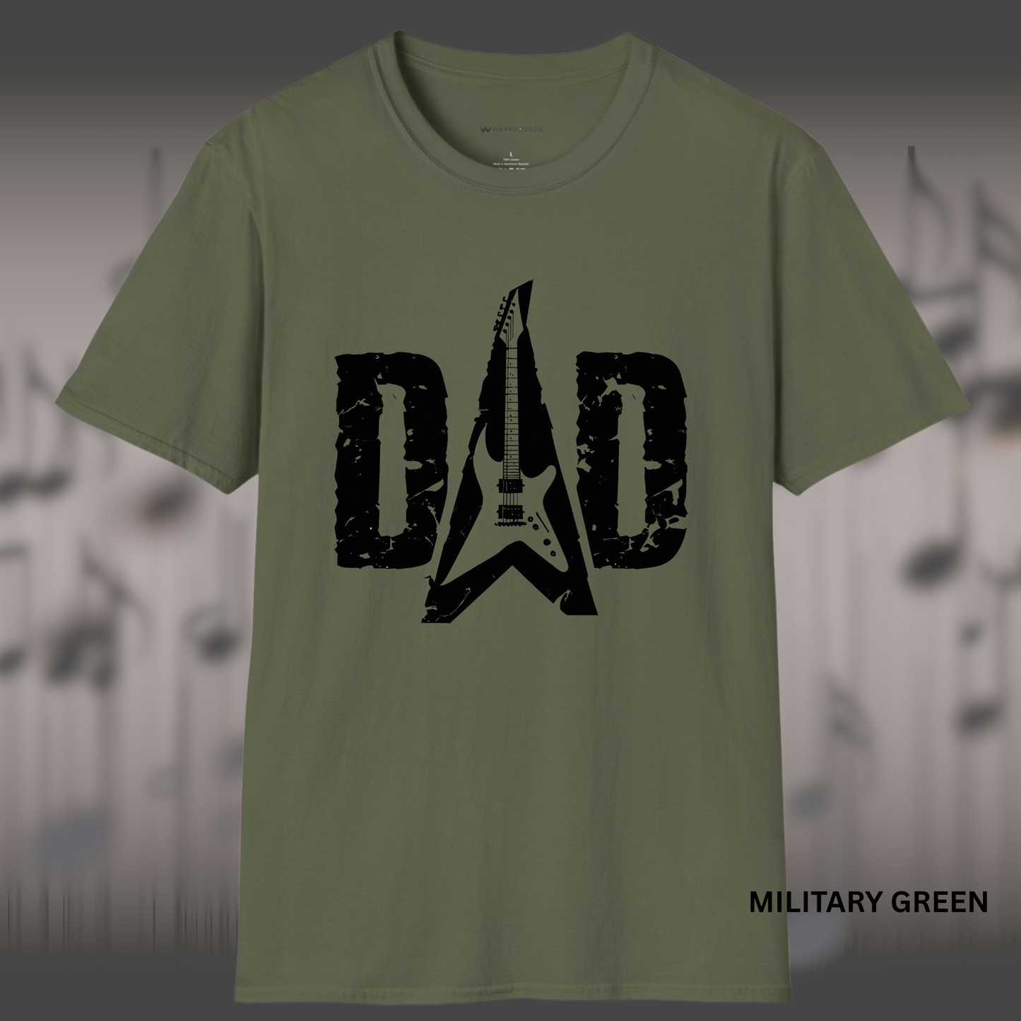 DAD Guitar T-Shirt    | T-SHIRT - 4 colors - 9 sizes |  Rock Music Shirt for Guitar Loving Fathers