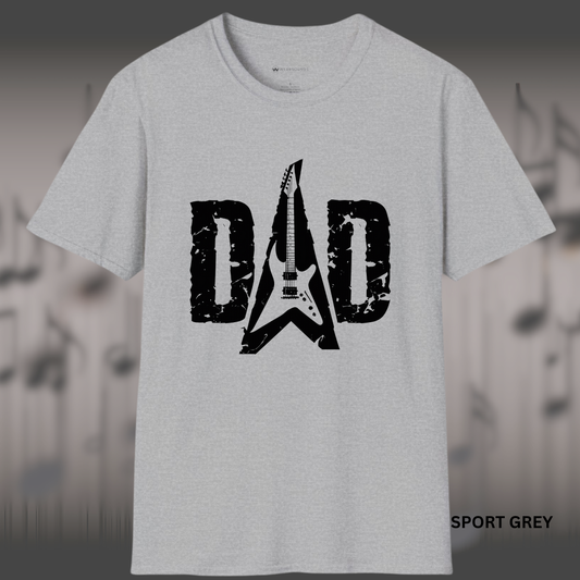 DAD Guitar T-Shirt    | T-SHIRT - 4 colors - 9 sizes |  Rock Music Shirt for Guitar Loving Fathers