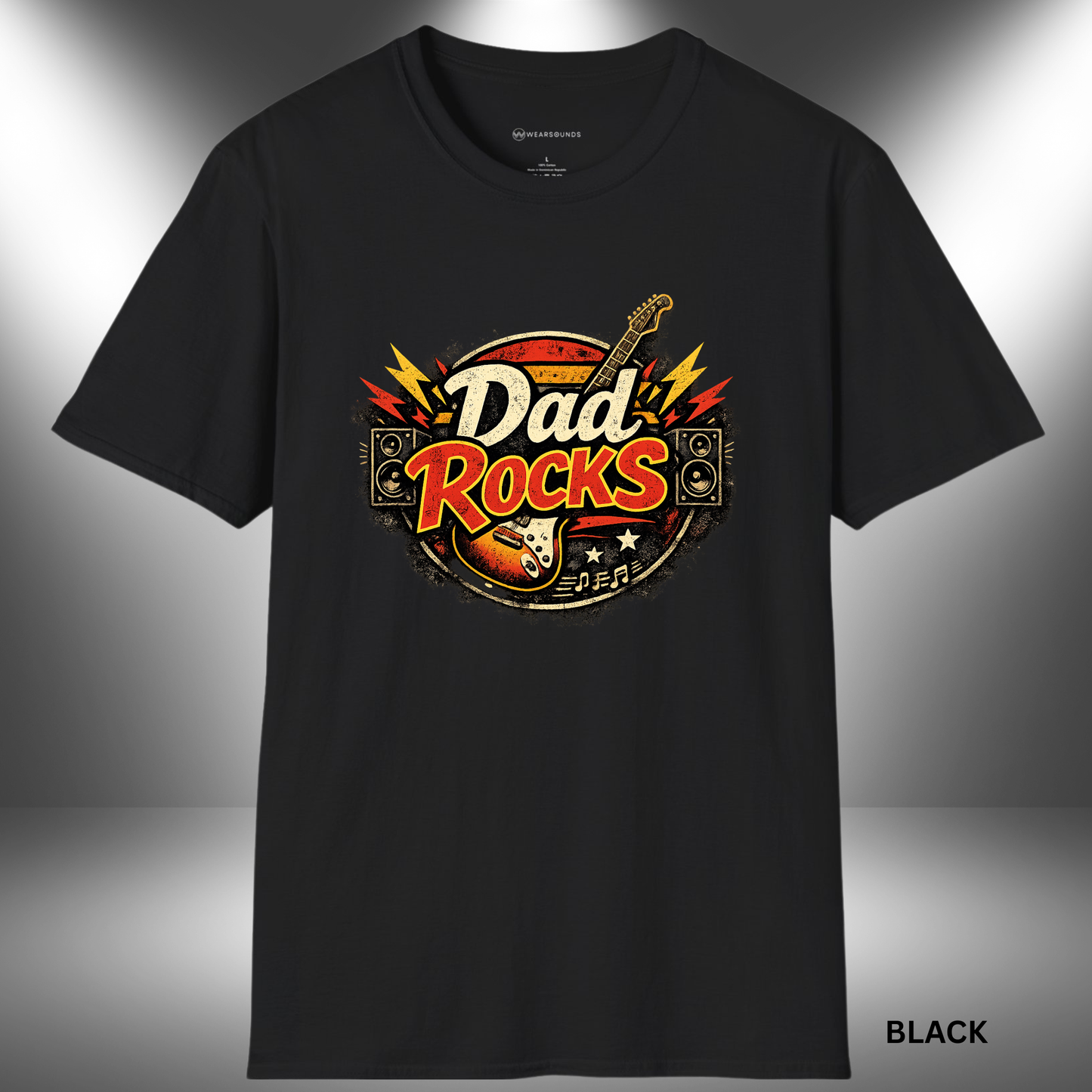 DAD ROCKS     | T-SHIRT - 7 colors - 9 sizes  |  Rock & Roll Dad Tee for Father’s Day & Everyday Wear
