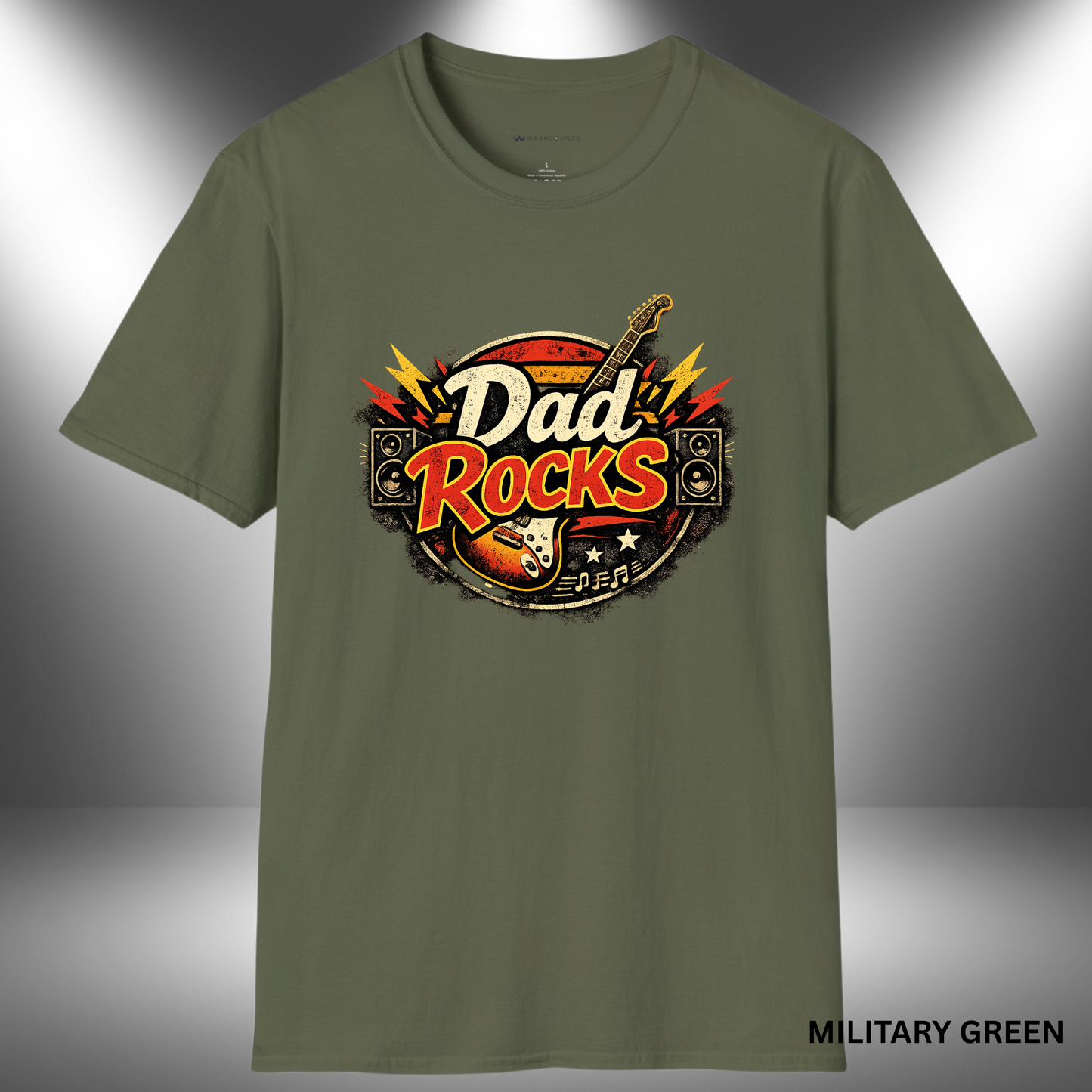 DAD ROCKS     | T-SHIRT - 7 colors - 9 sizes  |  Rock & Roll Dad Tee for Father’s Day & Everyday Wear