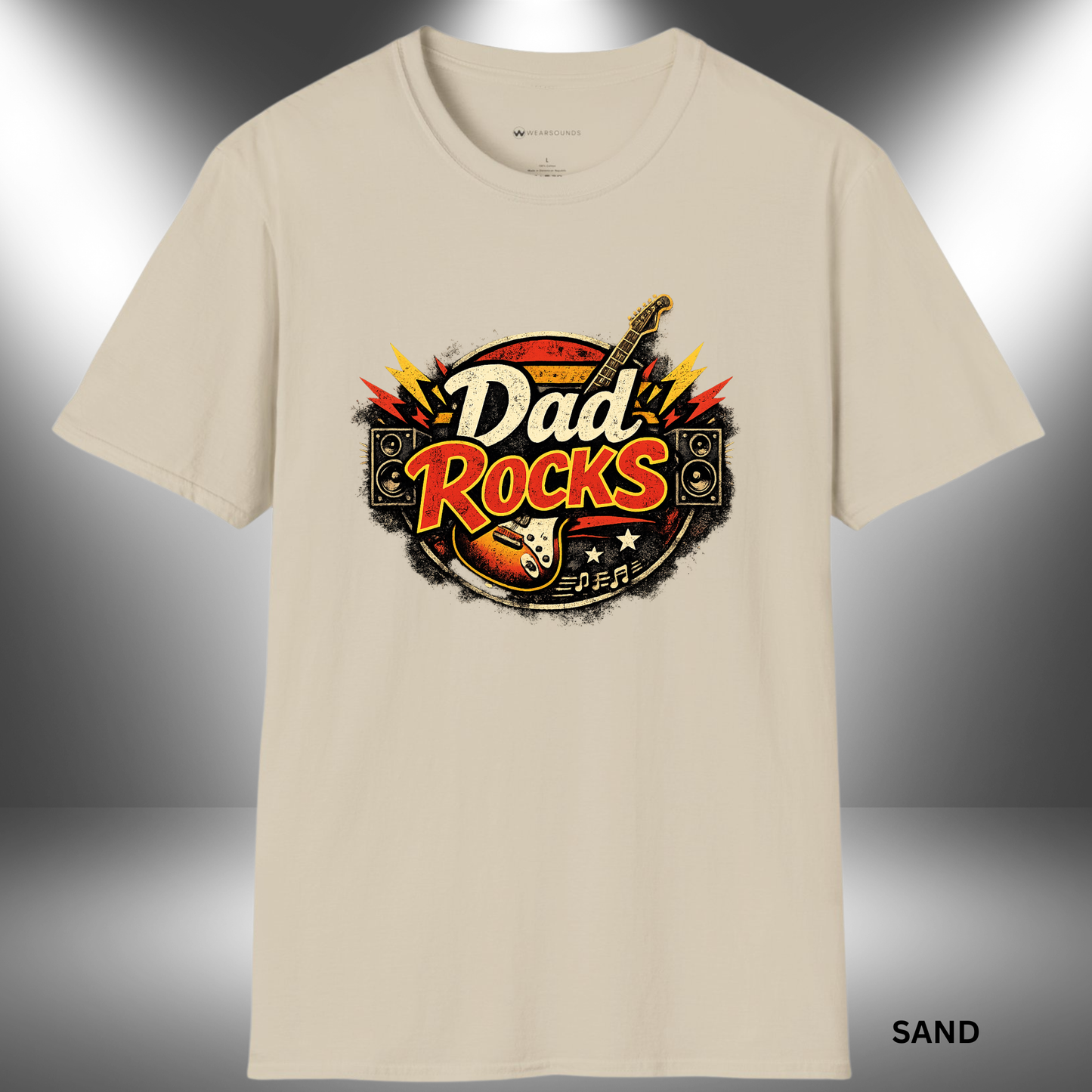 DAD ROCKS     | T-SHIRT - 7 colors - 9 sizes  |  Rock & Roll Dad Tee for Father’s Day & Everyday Wear