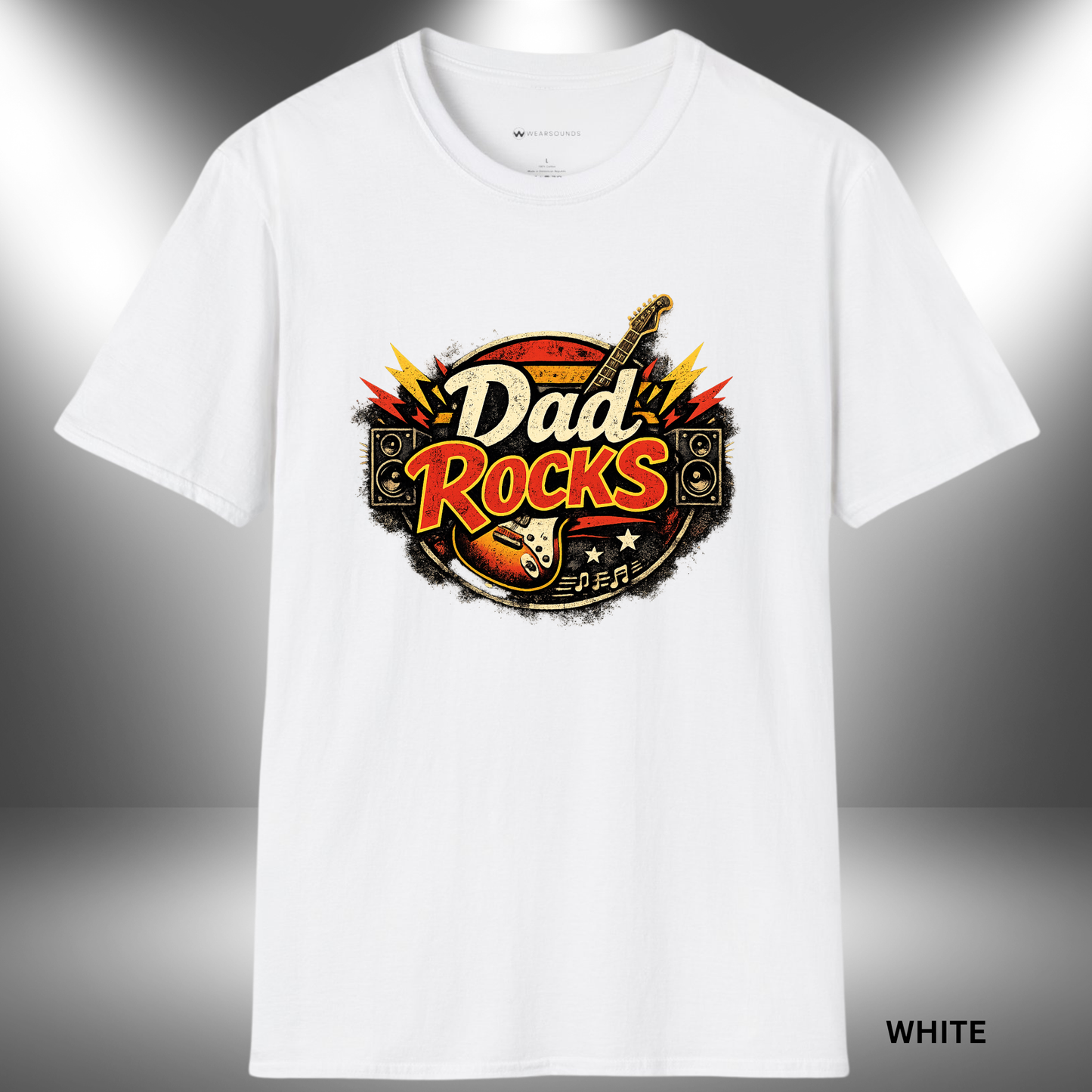 DAD ROCKS     | T-SHIRT - 7 colors - 9 sizes  |  Rock & Roll Dad Tee for Father’s Day & Everyday Wear
