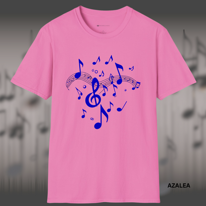 DANCING NOTES ON STAFF      | T-SHIRT - 7 colors - 9 sizes
