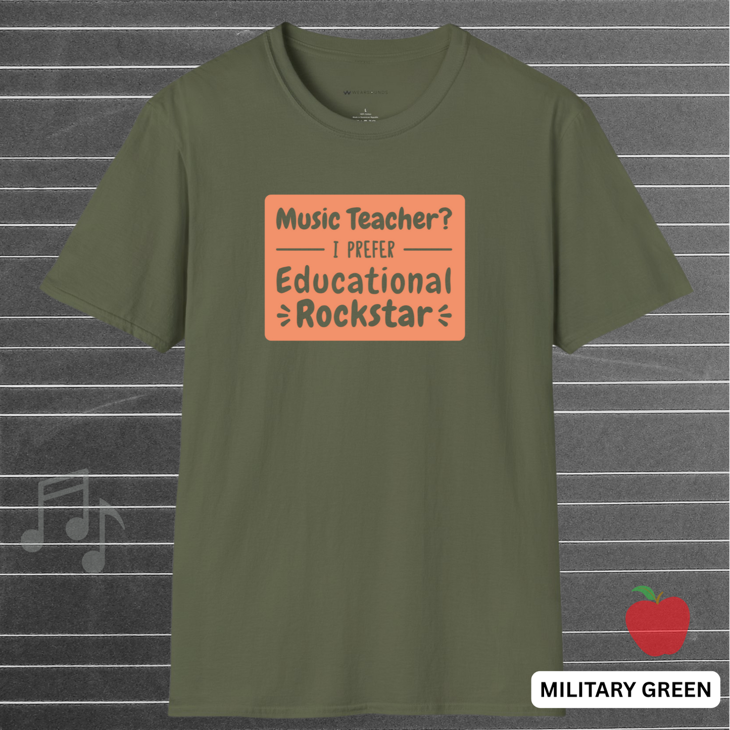 EDUCATIONAL ROCKSTAR - Orange  | T-SHIRT - 5 colors - 9 sizes | Celebrate the rockstars of education—grab one for your favorite music teacher or treat yourself!