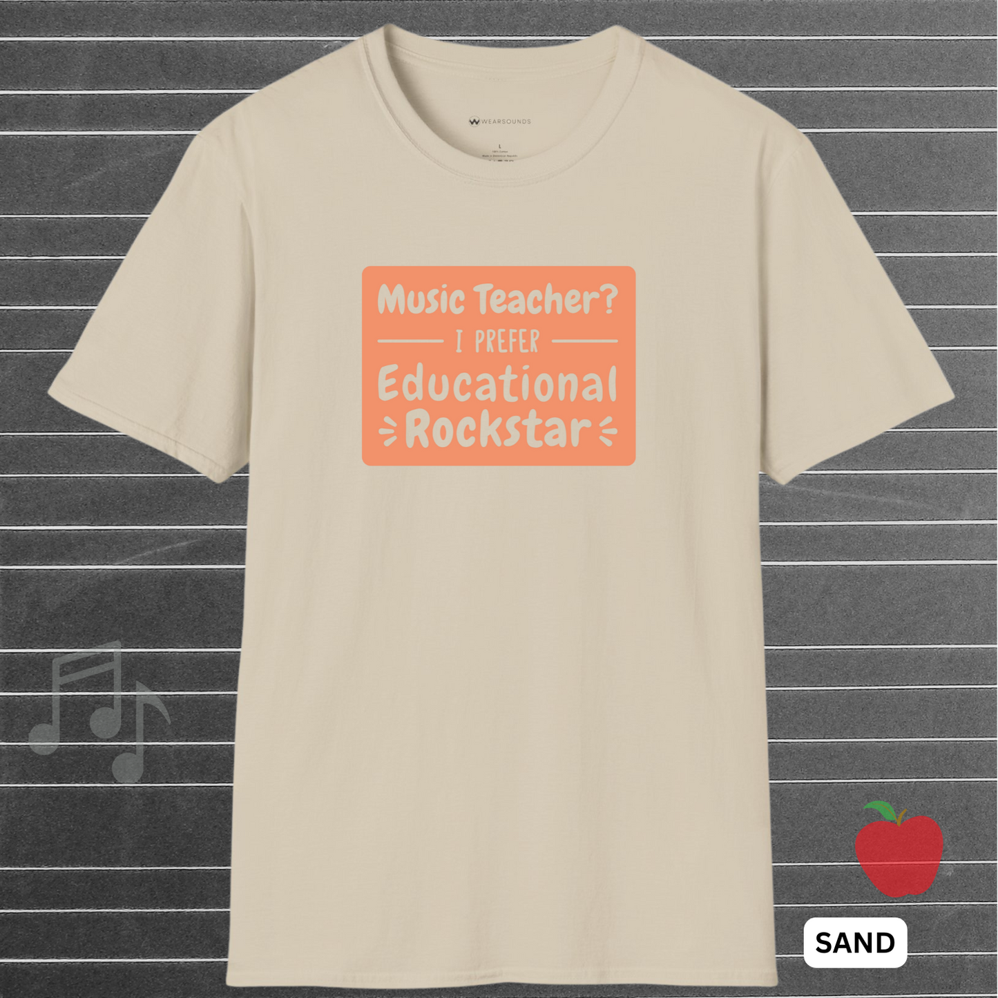 EDUCATIONAL ROCKSTAR - Orange  | T-SHIRT - 5 colors - 9 sizes | Celebrate the rockstars of education—grab one for your favorite music teacher or treat yourself!