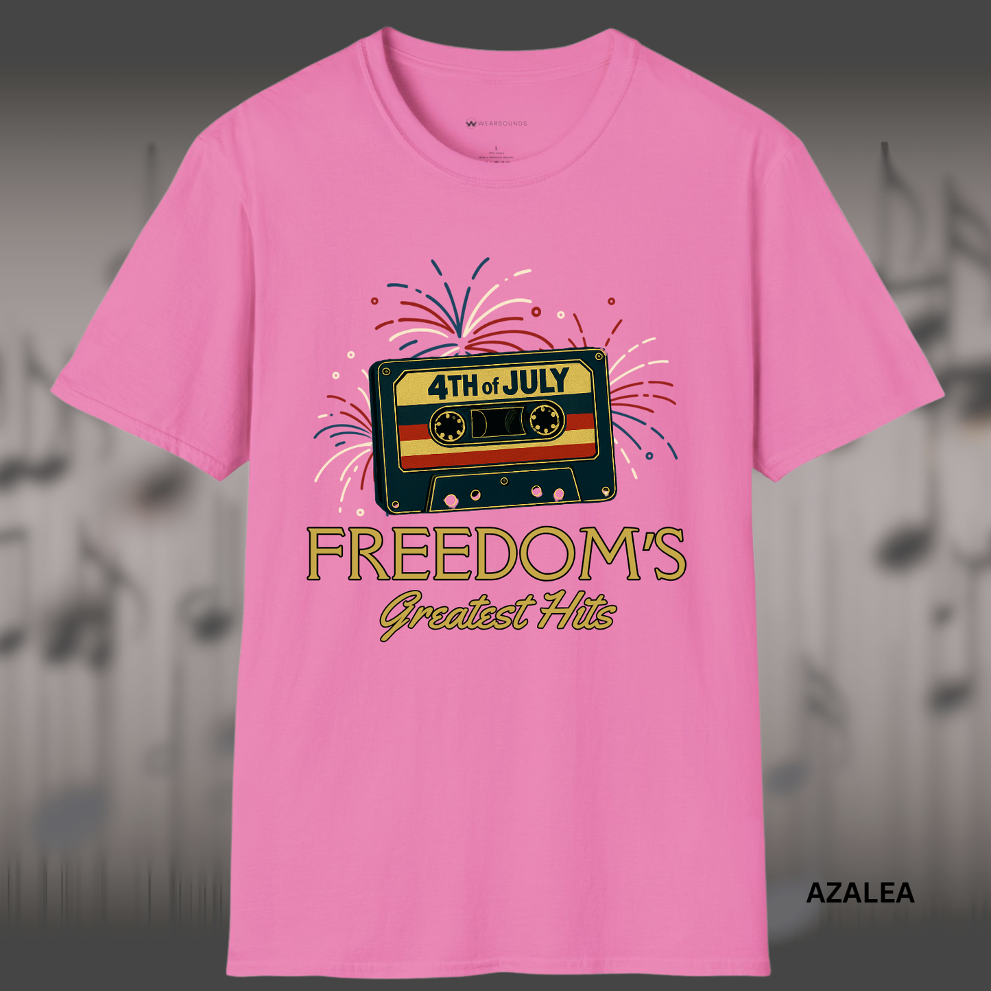 4TH OF JULY FREEDOM'S GREATEST HITS     | T-SHIRT - 7 colors - 9 sizes | Patriotic Retro Music Tee for Summer and Fireworks