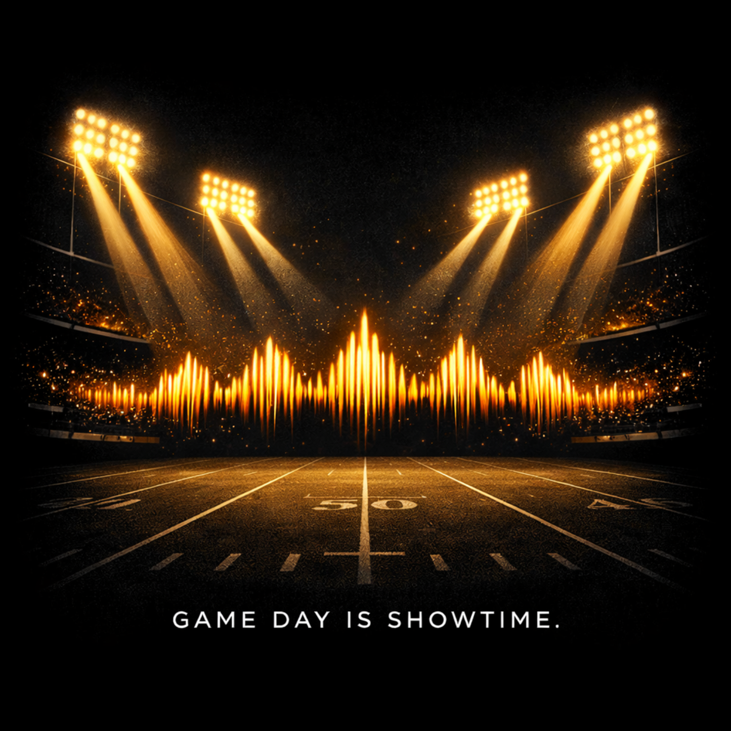 GAME DAY IS SHOWTIME      | T-SHIRT - 2 colors - 9 sizes | Great Gift for: Football fans who love stadium atmosphere - especially the half time show.
