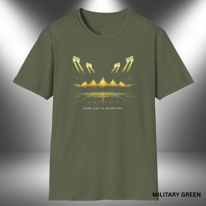 GAME DAY IS SHOWTIME      | T-SHIRT - 2 colors - 9 sizes | Great Gift for: Football fans who love stadium atmosphere - especially the half time show.