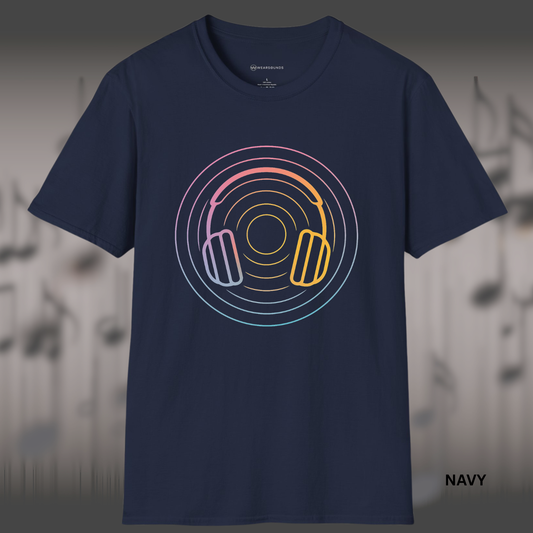 GROOVE IN COLOR      | T-SHIRT - 6 colors - 9 sizes |   🎁 Perfect for:  DJs, turntablists, and vinyl collectors,  Synthwave and retro music fans,  Music producers, Teenagers and college students who love vibrant minimalist styles