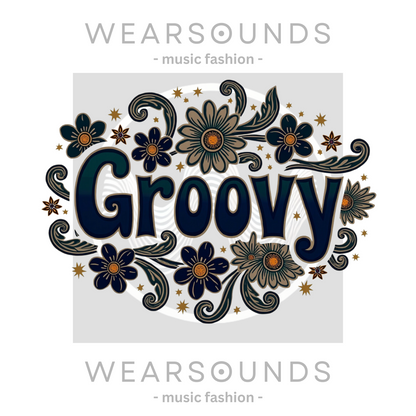 GROOVY    |  Lady's V-Neck  | T-SHIRT - 7 colors - 4 sizes | Add some flower power to your wardrobe and let your inner grooviness shine. Shop the vibe today!