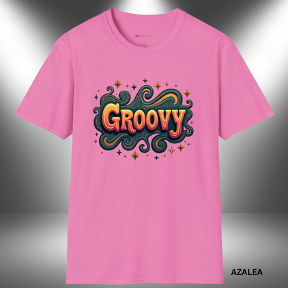 GROOVY     | UNISEX | T-SHIRT - 7 colors - 9 sizes | Feelin’ the funk and living that retro life. ✌️🌈✨
