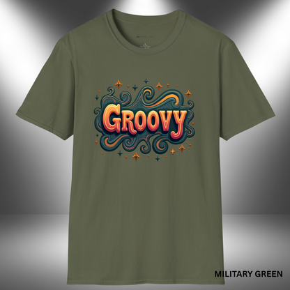 GROOVY     | UNISEX | T-SHIRT - 7 colors - 9 sizes | Feelin’ the funk and living that retro life. ✌️🌈✨