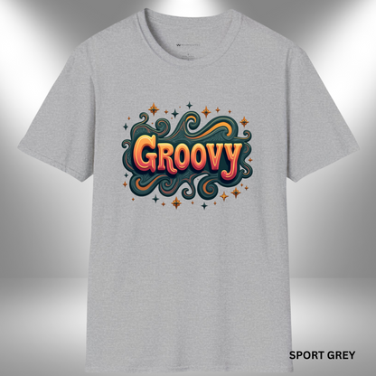 GROOVY     | UNISEX | T-SHIRT - 7 colors - 9 sizes | Feelin’ the funk and living that retro life. ✌️🌈✨
