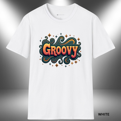 GROOVY     | UNISEX | T-SHIRT - 7 colors - 9 sizes | Feelin’ the funk and living that retro life. ✌️🌈✨