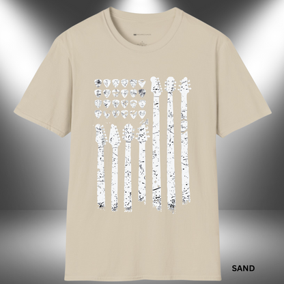 GTR AMERICAN FLAG - White     | T-SHIRT - Limited Colors - 9 Sizes