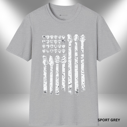 GTR AMERICAN FLAG - White     | T-SHIRT - Limited Colors - 9 Sizes
