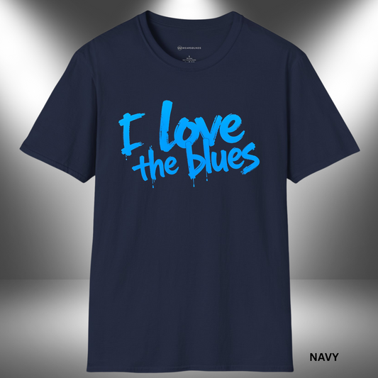 I LOVE THE BLUES        | T-SHIRT - 7 colors - 9 sizes