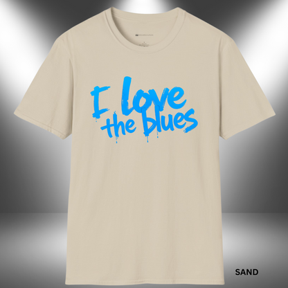 I LOVE THE BLUES        | T-SHIRT - 7 colors - 9 sizes