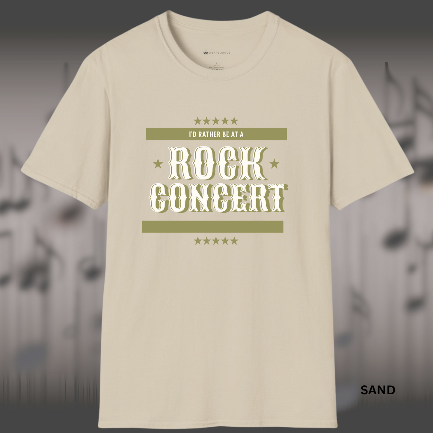 I'D RATHER BE AT A ROCK CONCERT       | T-SHIRT - 5 colors - 9 sizes