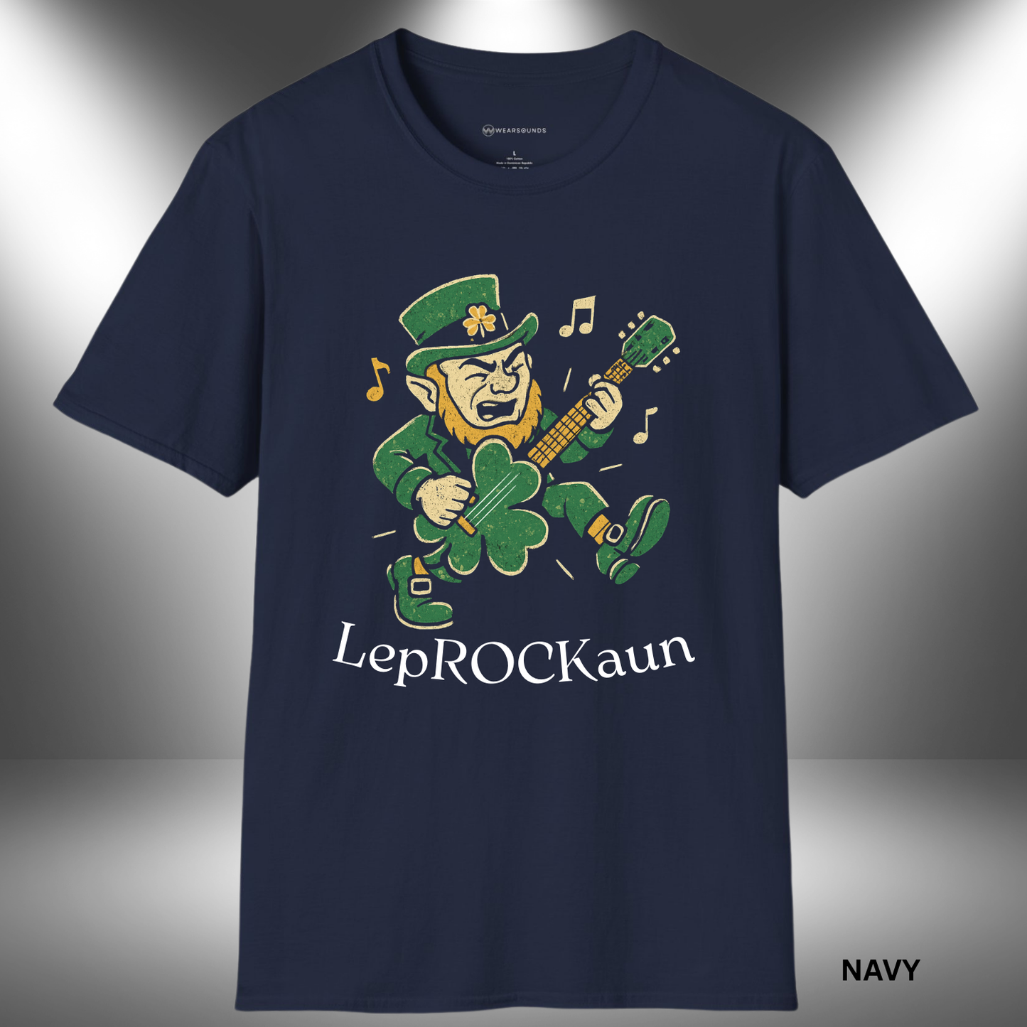 LepROCKaun  | T-SHIRT - 3 colors - 9 sizes | Funny St. Patrick’s Day Music Shirt for Guitar Players, Irish Bands, Rock Musicians & Festival Lovers