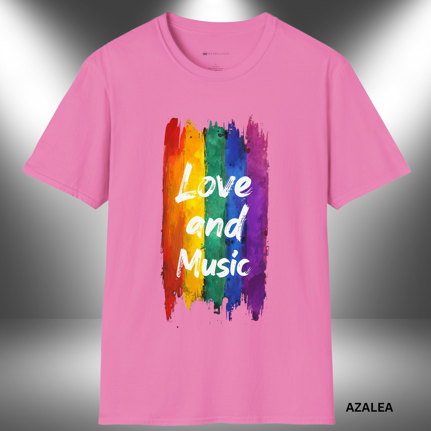 LOVE and MUSIC     | T-SHIRT - 7 colors - 9 sizes | Colorful Pride Shirt for Music Fans & LGBTQ+ Supporters