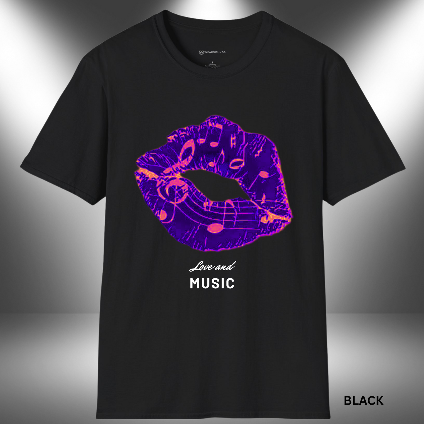 LOVE AND MUSIC (LIPS) | T-SHIRT - 7 colors - 9 sizes