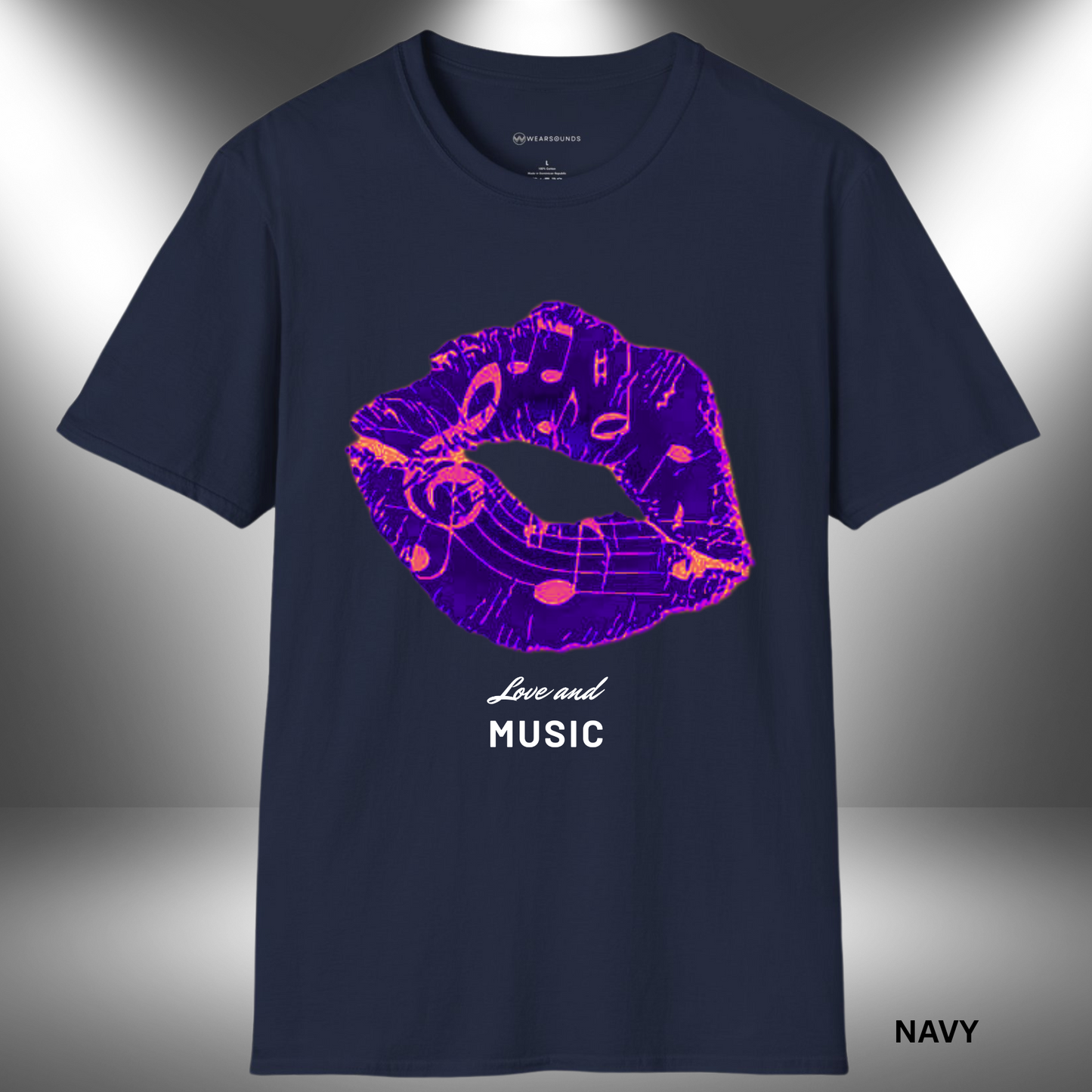 LOVE AND MUSIC (LIPS) | T-SHIRT - 7 colors - 9 sizes