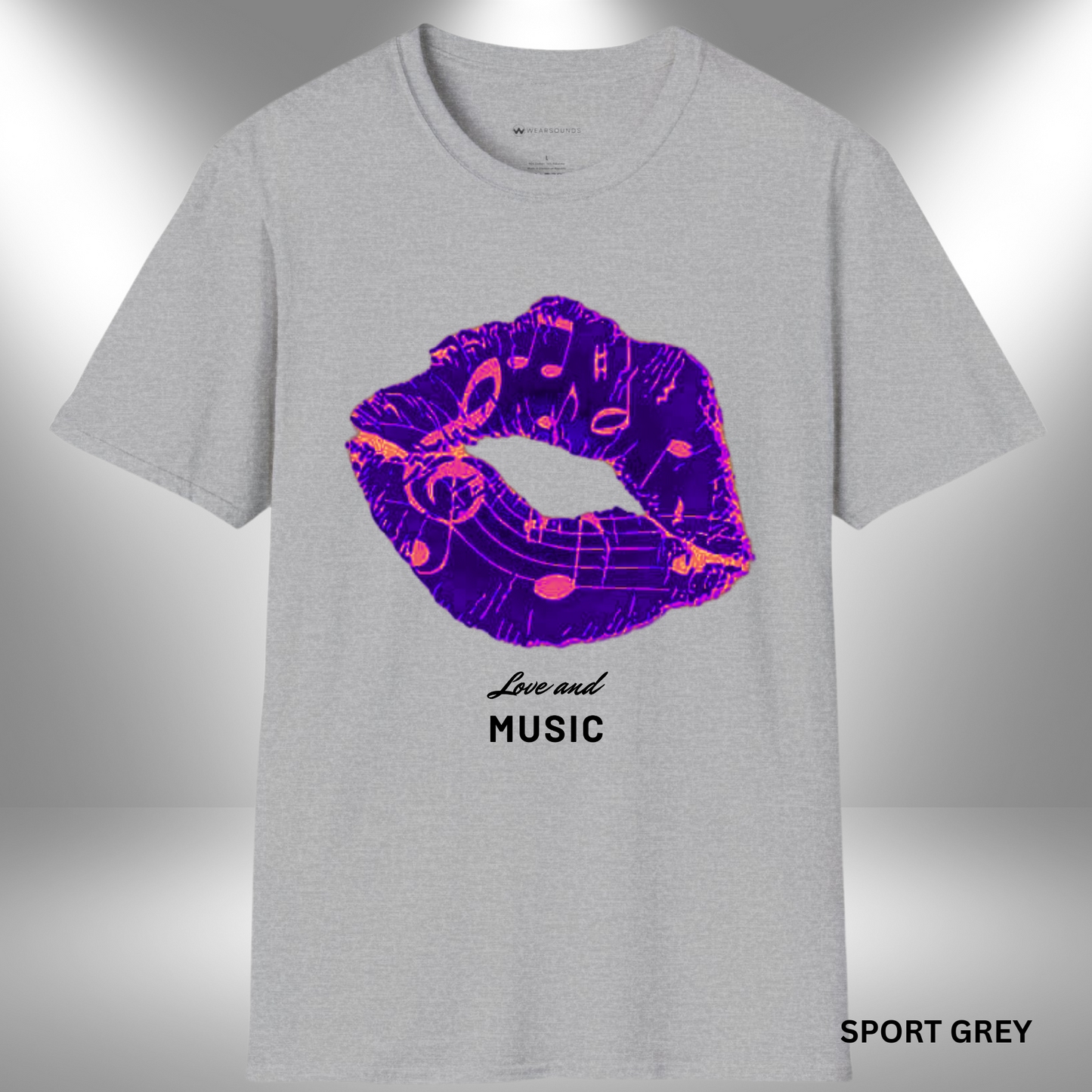 LOVE AND MUSIC (LIPS) | T-SHIRT - 7 colors - 9 sizes