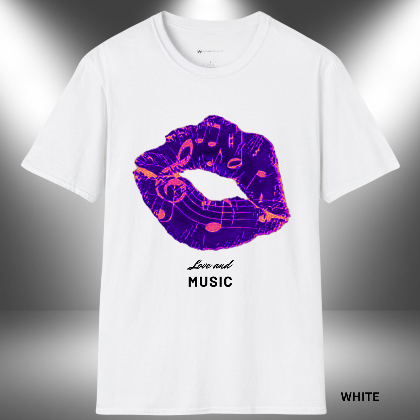 LOVE AND MUSIC (LIPS) | T-SHIRT - 7 colors - 9 sizes