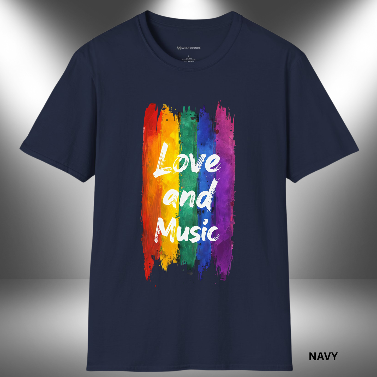 LOVE and MUSIC     | T-SHIRT - 7 colors - 9 sizes | Colorful Pride Shirt for Music Fans & LGBTQ+ Supporters