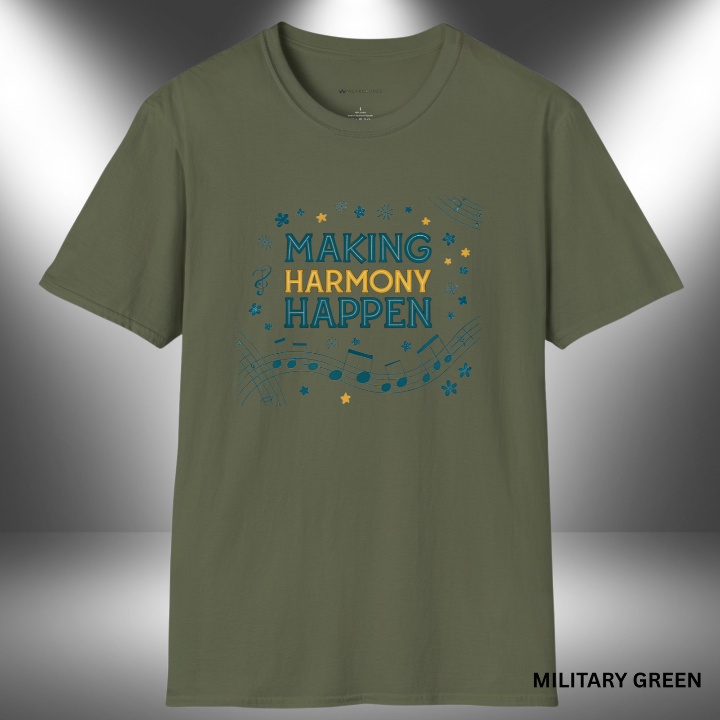MAKING HARMONY HAPPEN        | T-SHIRT - 7 colors - 9 sizes | Great gift for Choir, Teachers, Singers.