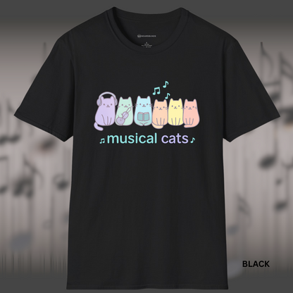 MUSICAL CATS - PURRFECT HARMONY      | T-SHIRT - 6 colors - 9 sizes |  Grab this design and let your inner music cat shine!