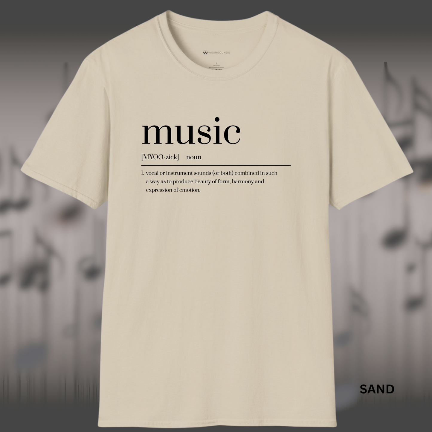 MUSIC DEFINED      | T-SHIRT - 7 colors - 9 sizes |Wear the definition of your passion — perfect for music lovers who know it's more than sound.