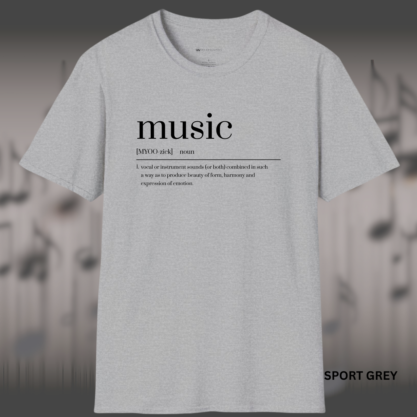 MUSIC DEFINED      | T-SHIRT - 7 colors - 9 sizes |Wear the definition of your passion — perfect for music lovers who know it's more than sound.