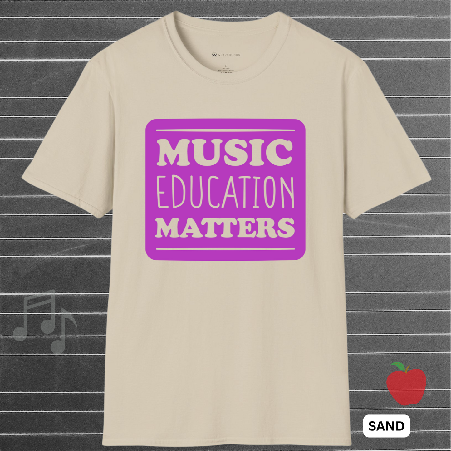 MUSIC EDUCATION MATTERS - Mauve       | T-SHIRT - 7 colors - 9 sizes | Support the soundtrack of our schools—wear your passion for music education with pride.
